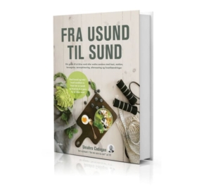 Umahros bog “Fra sund til usund", som er en guide til at blive sundere.