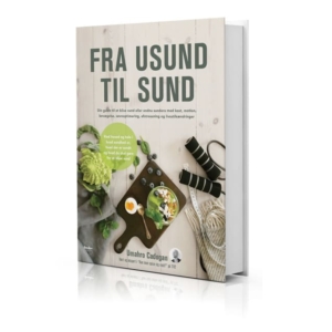 Umahros bog “Fra sund til usund", som er en guide til at blive sundere.